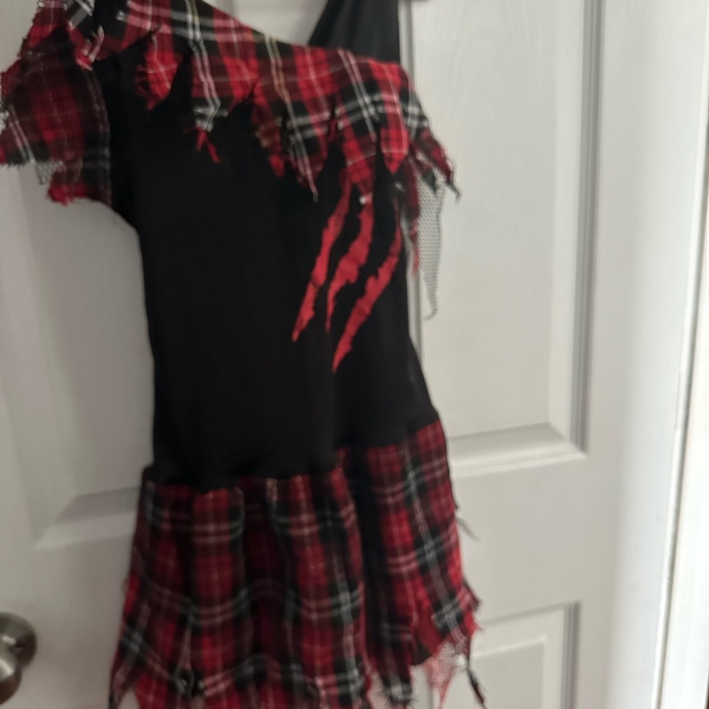 Plaid Red and Black Kids Halloween Costume